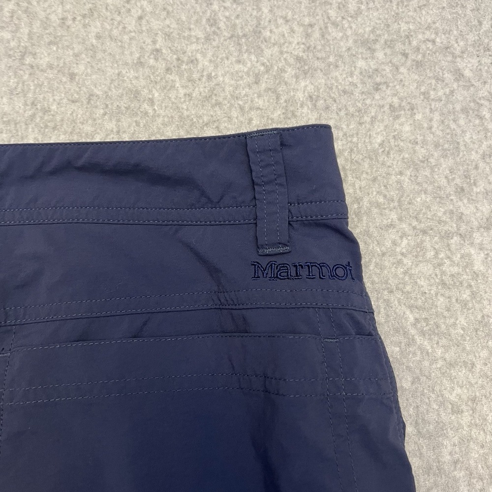 Marmot Shorts Men's 38 Blue Zip Pockets Performance Technical Climb Hike GORP - Picture 8 of 16